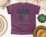 Dad Protector Provider Friend Hero Grey graphic tee in Berry