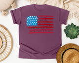 Star Spangled Banner Flag graphic tee in Berry