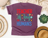Teacher Of Tiny Humans Trophy graphic tee in Berry
