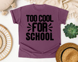 Too Cool For School graphic tee in Berry