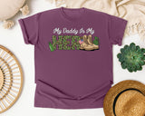 My Daddy Is My Hero Brown graphic tee in Berry
