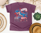 Land Of The Free Home Of The Brave graphic tee in Berry