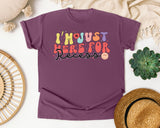 I'm Just Here For Recess graphic tee in Berry