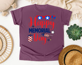 Happy Memorial Day Red graphic tee in Berry