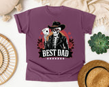 Best Dad Black graphic tee in Berry
