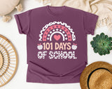 101 Days Of School graphic tee in Berry