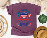 Happy Independence Day Navy graphic tee in Berry