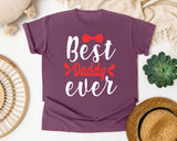 Best Daddy Ever White 4 graphic tee in Berry