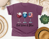 Red Wine And Blue graphic tee in Berry