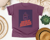 Fueled By Cold Coffee And Dad Jokes graphic tee in Berry