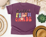 Hello Fifth Grade graphic tee in Berry