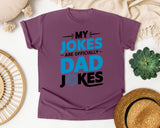 My Jokes Are Officially Dad Jokes graphic tee in Berry
