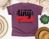 Tiny Human Farmer graphic tee in Berry