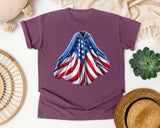 American Flag Cape graphic tee in Berry