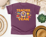Teacher Of The Year graphic tee in Berry