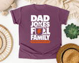 Dad Jokes Fuel Family White graphic tee in Berry