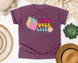 Game Over Back To School graphic tee in Berry