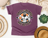 Dads With Beards Are Better Black graphic tee in Berry