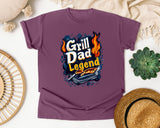 Grill Dad Legend Black graphic tee in Berry