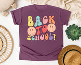 Back To School Smiley graphic tee in Berry