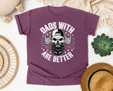 Dads With Beards Are Better White graphic tee in Berry