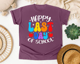 Happy Last Day Of School graphic tee in Berry