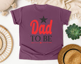 Dad To Be White graphic tee in Berry