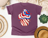 Patriotic Cupcake graphic tee in Berry