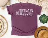 My Dad Rocks Classic graphic tee in Berry