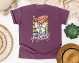 100 Days Of School Baseball graphic tee in Berry