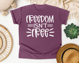 Freedom Isn't Free White 4 graphic tee in Berry