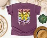 100 Days Of School Softball graphic tee in Berry