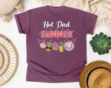 Hot Dad Summer graphic tee in Berry