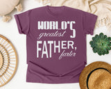 World's Greatest Father Farter Classic graphic tee in Berry