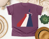 Patriotic Paint Roller graphic tee in Berry