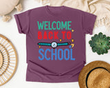 Welcome Back To School Watch graphic tee in Berry