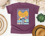 100 Days Of School Rainbow Bow graphic tee in Berry