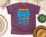 Proud New Dad It's A Boy graphic tee in Berry