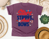 Stars Stripes And Bows Navy graphic tee in Berry