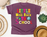 Little Miss Back To School Bright graphic tee in Berry