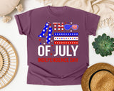 4th Of July Independence Day graphic tee in Berry