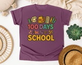 100 Days Abc Of School graphic tee in Berry