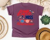 Little Miss Firecracker Red 2 graphic tee in Berry
