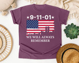 We Will Always Remember graphic tee in Berry