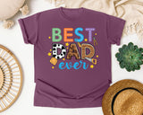 Best Dad Ever Grey 3 graphic tee in Berry