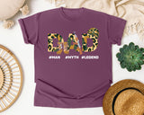Dad Man Myth Legend Brown graphic tee in Berry