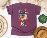 It's 4th Of July Bruh graphic tee in Berry