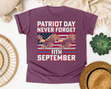 Patriot Day Never Forget graphic tee in Berry