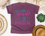Seventh Grade Is Magical graphic tee in Berry