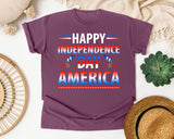 Happy Independence Day America graphic tee in Berry